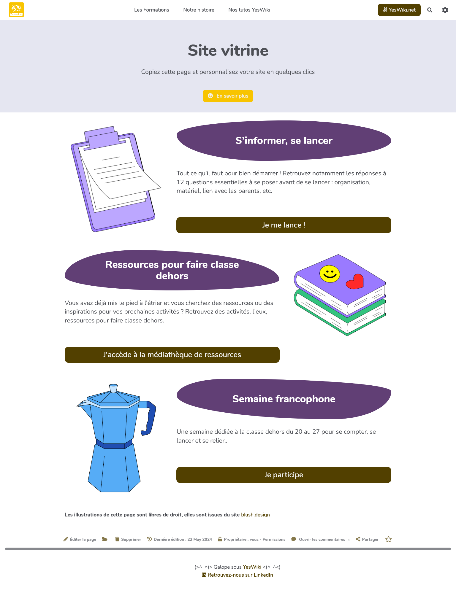 exemple de page site vitrine
Lien vers: ExempleVitrine